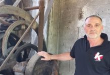 Marble machinery from over a century ago emerges from quarry