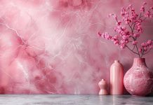 The sweetness and elegance of a precious stone like pink marble