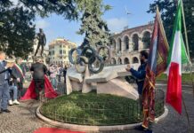 Olympic Verona: the Red Verona Marble Sculpture Inaugurated
